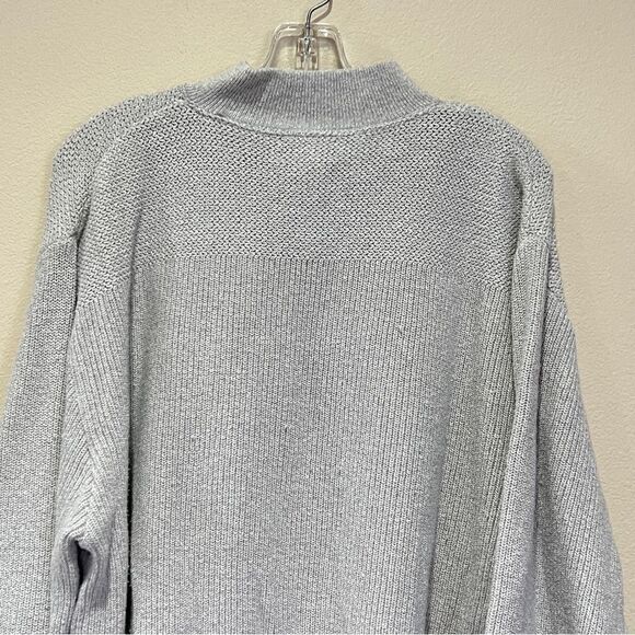 Vintage LL Bean Chunky Knit Sweater Cotton Made in USA Grey Men's Size XL Tall - Picture 4 of 12